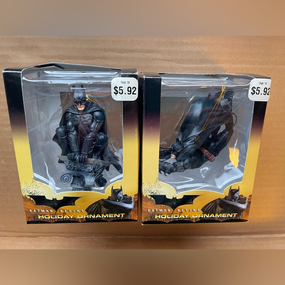 Kurt Adler Batman Begins Holiday Ornament Set of Two Dark Knight DC Comics WB
